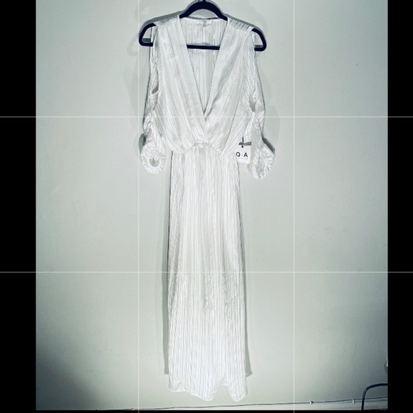 White Maxi Cold Shoulder Dress**Small $189 - Picture 4 of 7